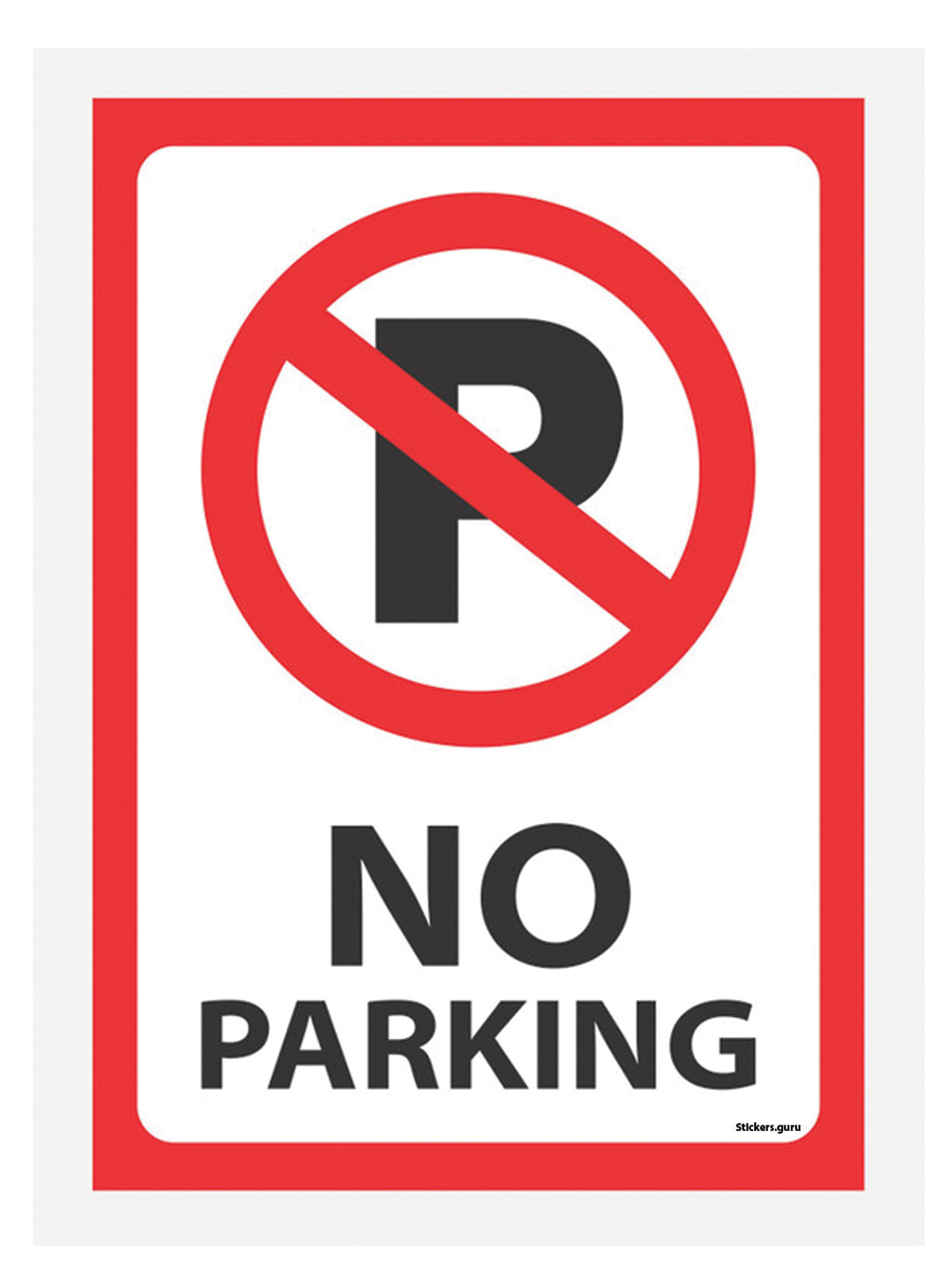 Highfive No parking sign board stickers self adhesive