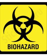 Blohazard sign board stickers self adhesive