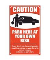 Highfive Park here at your own risk self adhesive