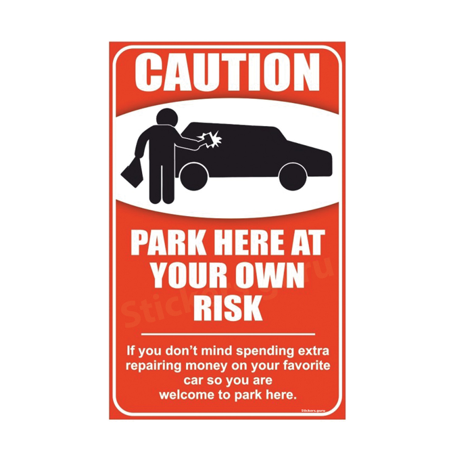 Highfive Park here at your own risk self adhesive